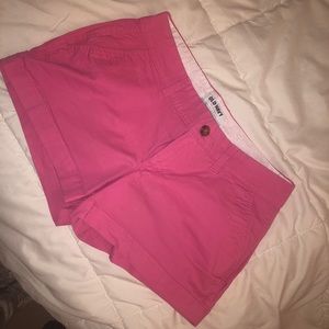 Pink chino shorts